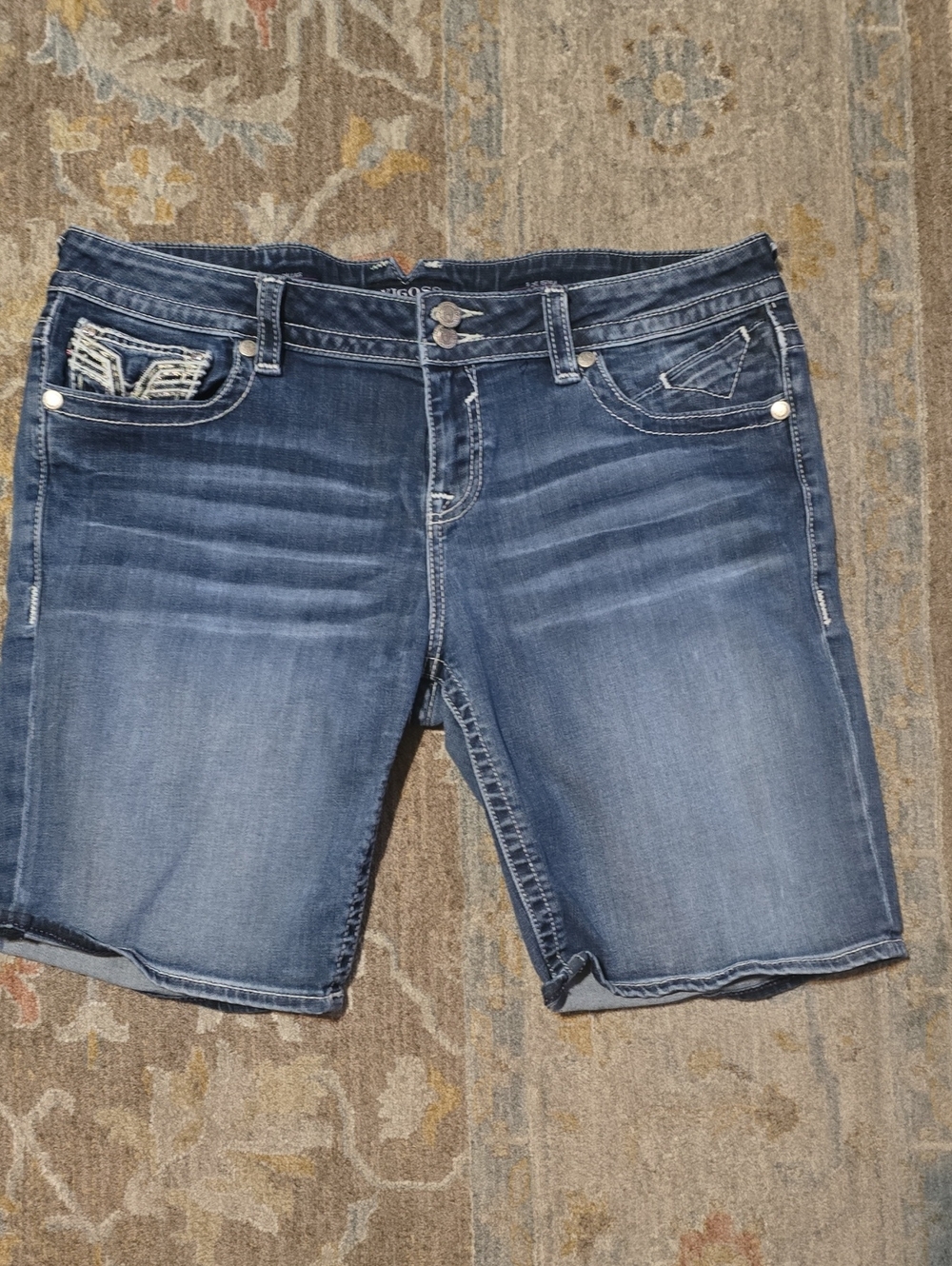 Vigoss Dark Blue and Light Blue Denim Waistband